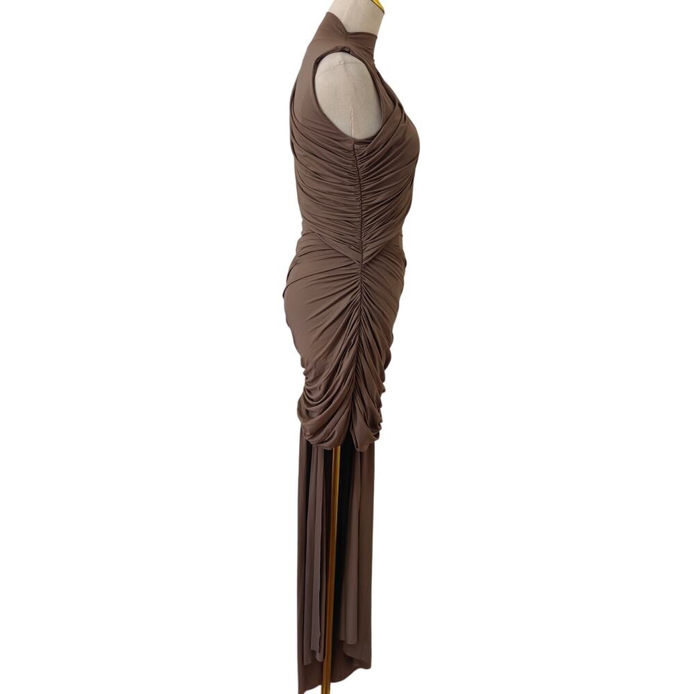DE LA VALI ravenna mini dress In Taupe - Picture 7 of 9